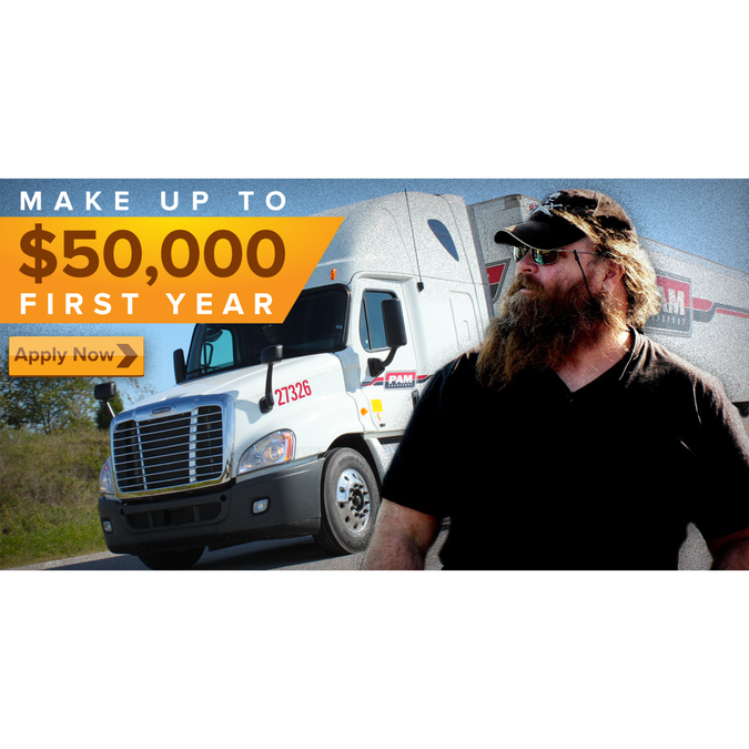 Create a Facebook Ad for a Truck Driver Training Company | Banner ad ...