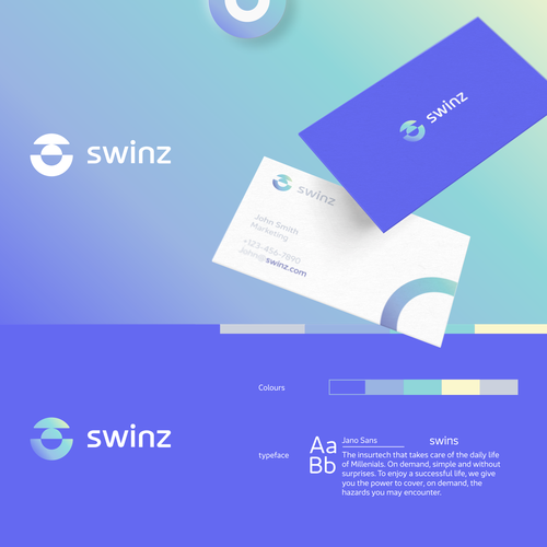 Insurtech logo: minimal design / new age geometric look / realistic iconography Design by gaviasa