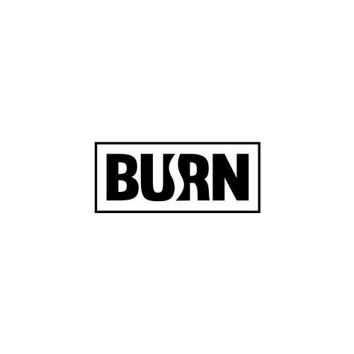 “Design a fierce, industrial-chic brand identity for a HIIT gym called BURN” Design by Bouyghajden