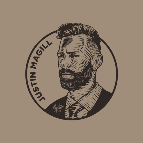 Design J. Magill Stamp por Hadeboga Studio