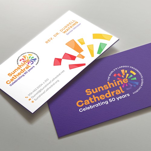 Business Card for Growing Progressing LGBTQ Church Design by kaylee CK