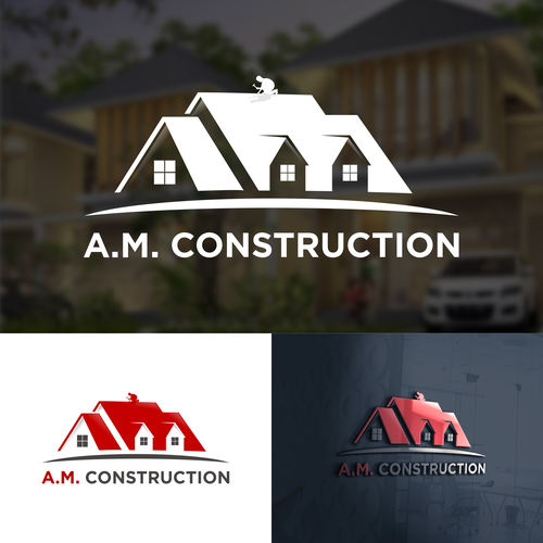 Next level Construction Logo for Home Improvement business "A.M. Construction" Design by Gaman Art Space