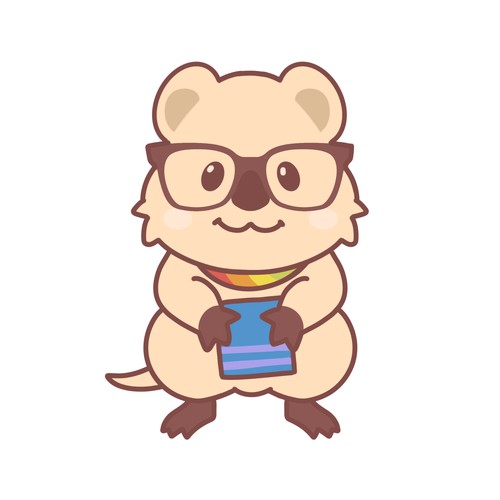 Quokka (the happiest animal in the world) mascot for AI powered wellness app Design by Didi Andi