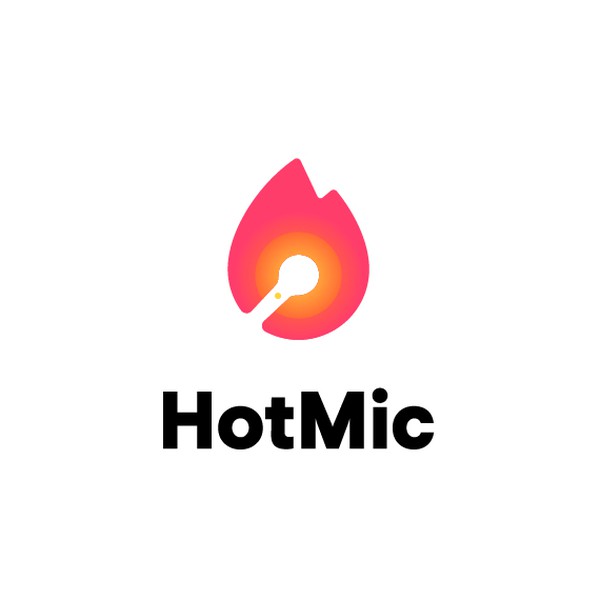 Simple Iconic HotMic Logo Design