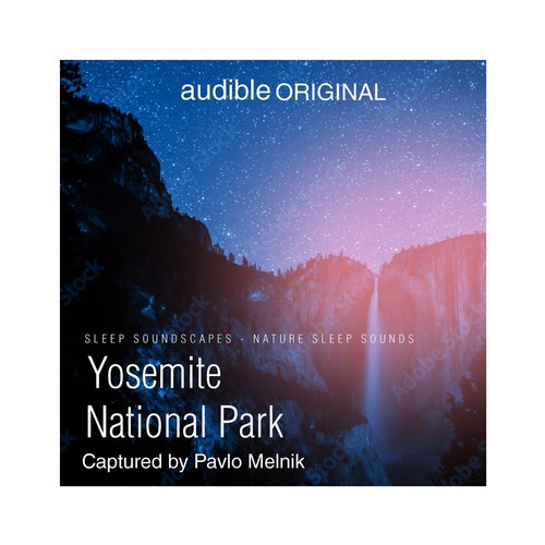 Audiobook cover for sleep sounds book Design by Estratosphera