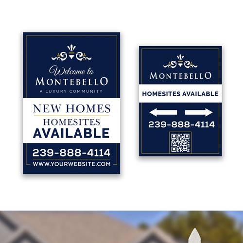 Upscale and Sophisticated New Homes for Sale - Signage Design by GraphicVersa
