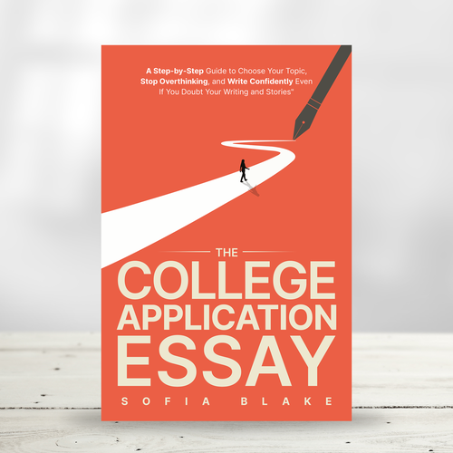 Sharp, fun, upbeat design for a book cover on writing for college applicants Design by praveen007