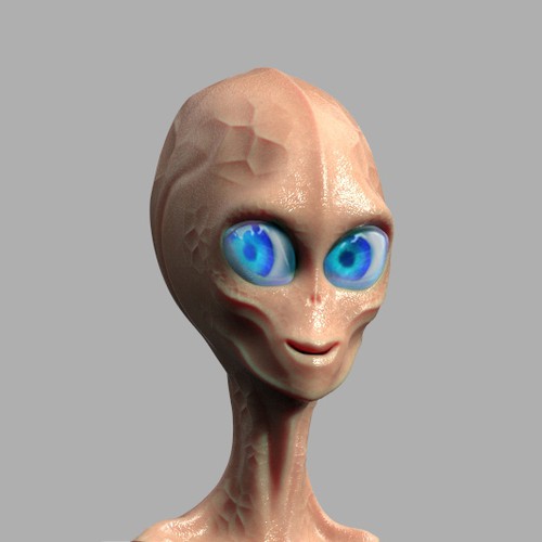 Alien main character design for a movie Design by dxbdesign
