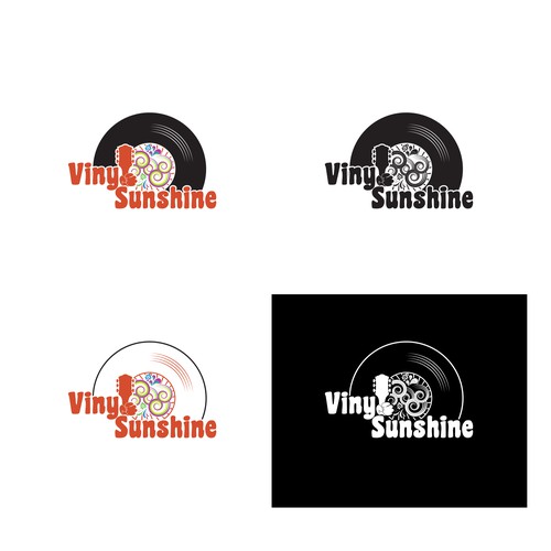 Vinyl Sunshine needs an uplifting retro, 60s/70s BAND logo Design by Kristina2-d