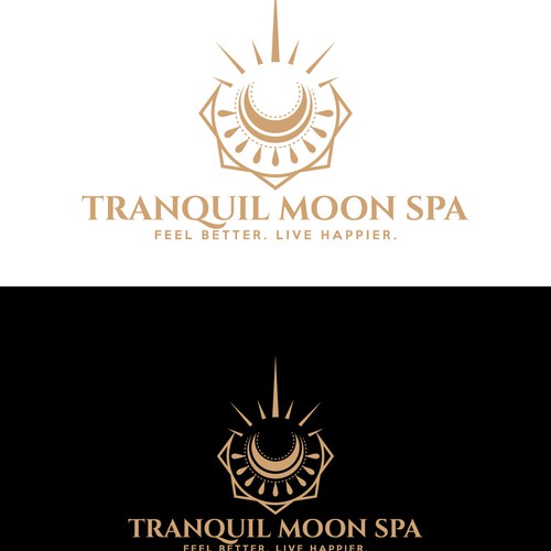 We want a peaceful, colorful design with flowers and a crescent moon デザイン by Branding House