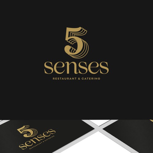 Restaurant logo to stimulate 5 senses Design by UZWEN