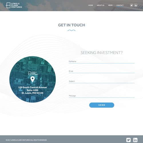 Create a modern Word Press theme design for Lewis & Clark Ventures Design by Balabek