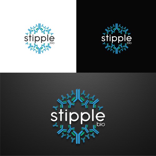 Design a logo for a biotech that uses "molecular stippling" to map out cancer's vulnerabilities Design by Winter Design Studio