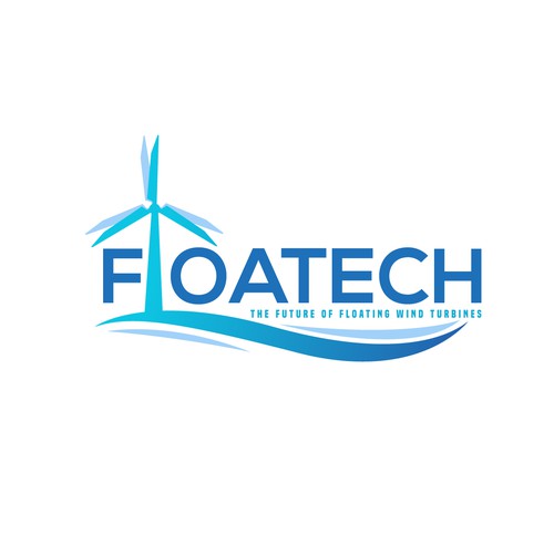 Creation of a logo for a wind turbine research project: FLOATECH Design by OneStop Design