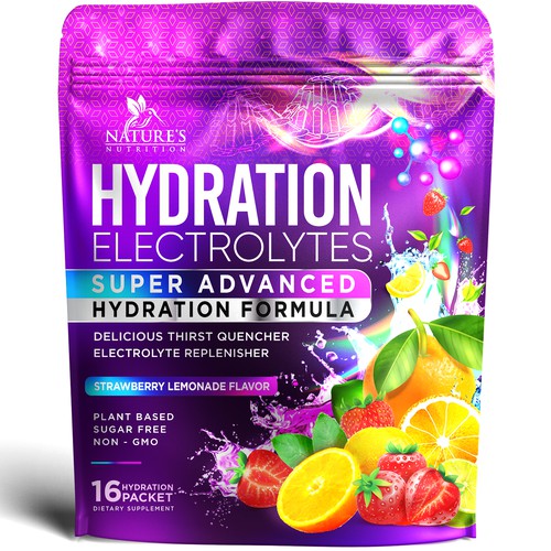 Refreshing Hydration Electrolytes Design Needed for Nature's Nutrition Design by agooshe