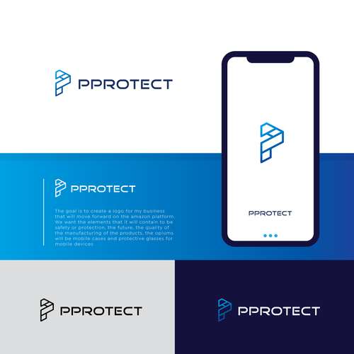 PPROTECT (Phone protect logo) (mobile cases and screen protectors) Design by oxyart™