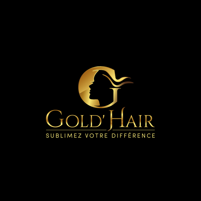 Un Logo Luxueux Et Feminin Pour Gold Hair Logo Design