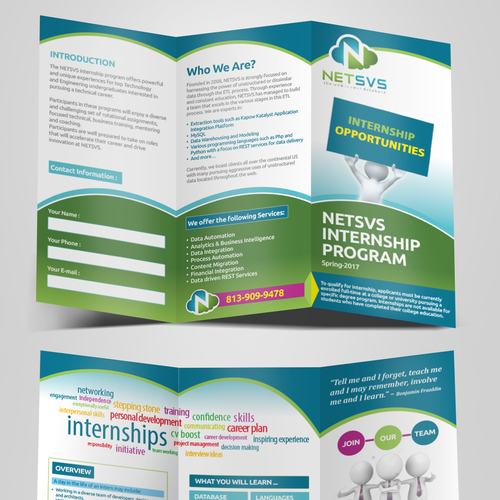 Internship Brochure | Brochure contest