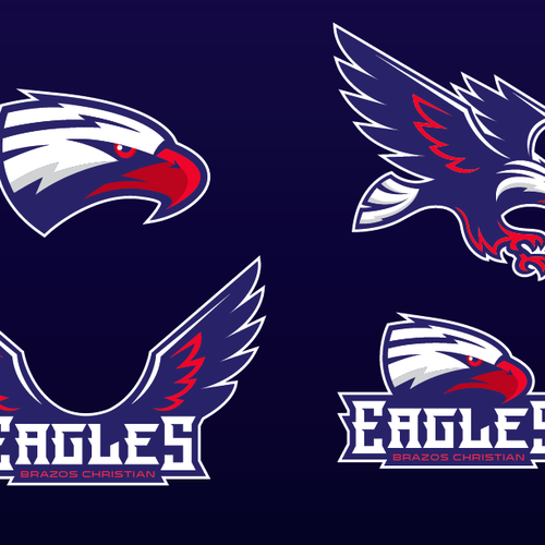 Design an orignal EAGLE mascot for Brazos Christian School Design by jenhar