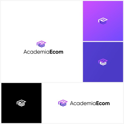 Academia Ecom - Logo For Online Ecommerce Learning Center Design by @fakfokhufu