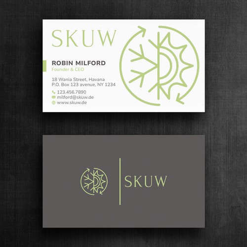 Tarjeta de presentación propuesta en el concurso por Felix SH