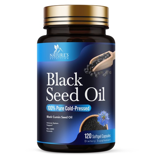 Natural Black Seed Oil Design Needed for Nature's Nutrition Design by UnderTheSea™