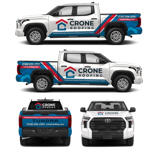 Roofing Contractor Truck Wrap Réalisé par Nadun Prabodana