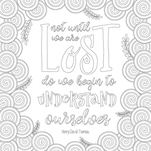 Create 8x8" Hand Lettered Coloring Poster Page Design by awirabakti