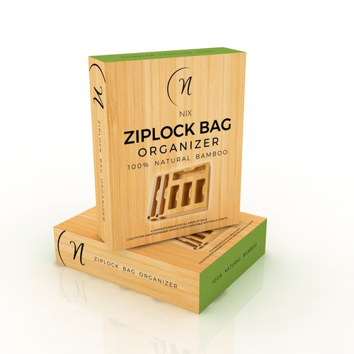 Bamboo Ziplock Bag Organizer
