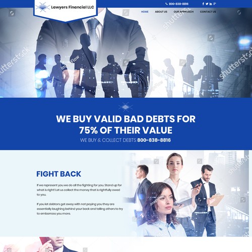 Debt Collection Website Design by Creative GS