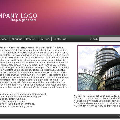 1-3 Page Website Template Design von DannyELuSh