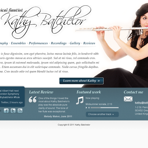 music artist website design