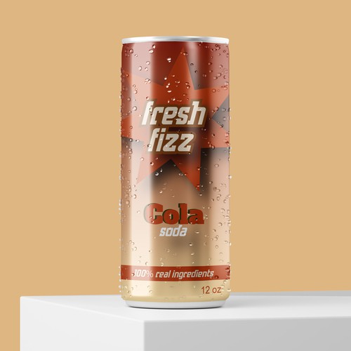 Fresh Fizz Soda Label Design by SilvinaL