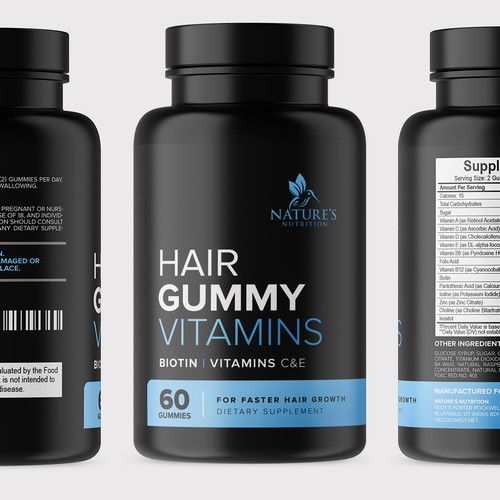 Nature's Nutrition needs a Gummy Vitamins black label Design by vitalfuerze