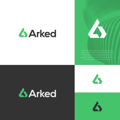 Logo and brand design for Arked Oy Design by plyland