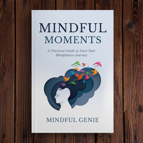 Catchy book cover design for my mindful meditation book. Design by DZINEstudio™