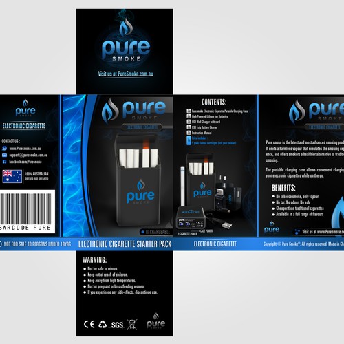 New product packaging wanted for Pure Smoke Electronic Cigarettes