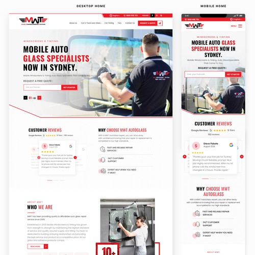 Design a clean and modern service based website home page Design by OMGuys™