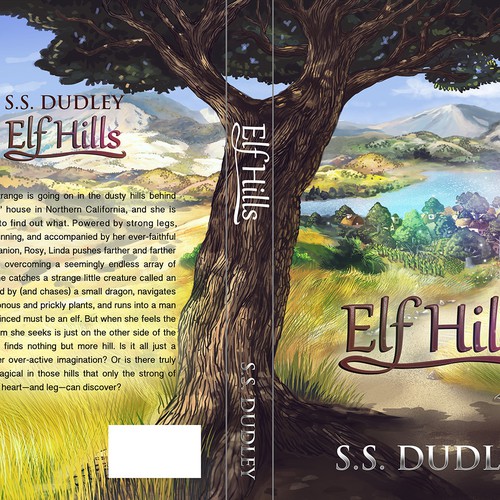 Book cover for children's fantasy novel based in the CA countryside Réalisé par RVST®