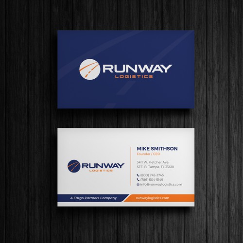 Runway Logistics Business Card Design by Rakibh