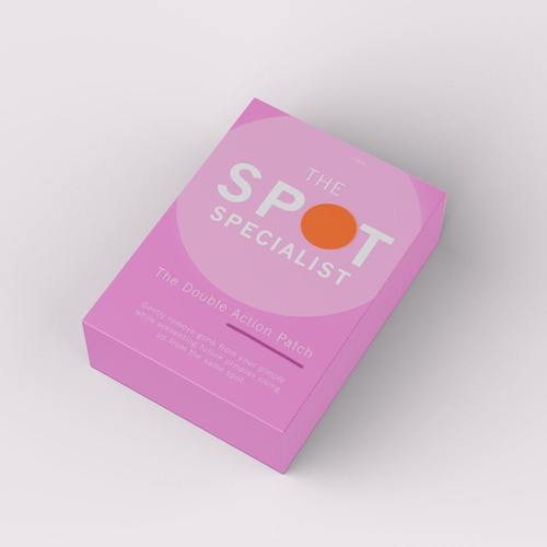 Pimple Patch PACKAGING to appeal to FEMALE BEAUTY user Design by AnaHola