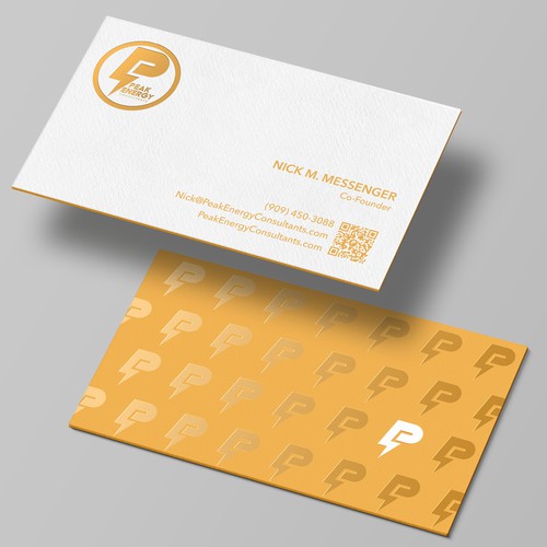 Modern Business Card Design for Electric Energy and Solar Company Design by conceptu