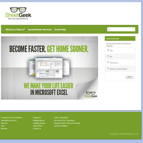 Help SheetGeek.com with a new banner ad Ontwerp door adrianz.eu