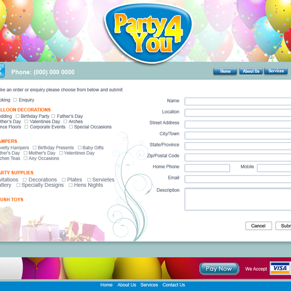 Party 4 you needs a new website design