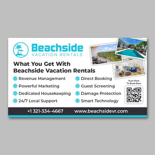 Design a Vacation Rental Management Postcard - Appeal to Property Owners Design by A_Ndesign