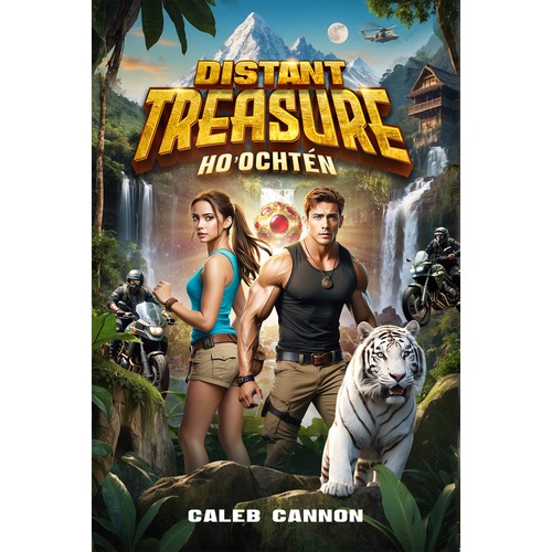 Fiction Book Cover for a Vibrant Jungle Adventure Design by ruddyncang