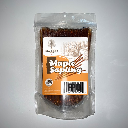 First ever production Maple Syrup Stick label Design by Shisiouk