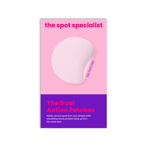 Pimple Patch PACKAGING to appeal to FEMALE BEAUTY user Design by Nikolas Elia