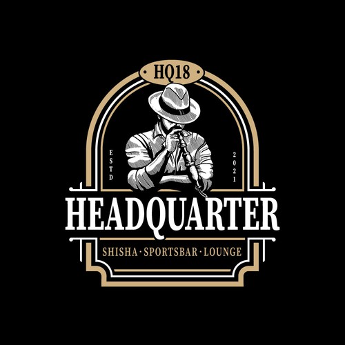 Design vincitore del contest "Logodesign für HEADQUARTER Shisha, Sportsbar & Lounge!"