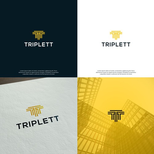 Triplett logo that is working it's way from the basement to the top floor suite! Design by bmarika